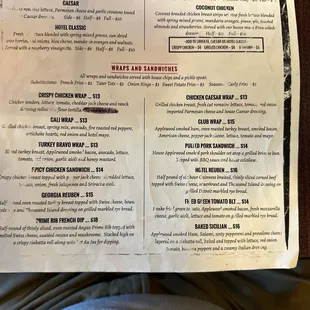 Wraps and Sandwiches