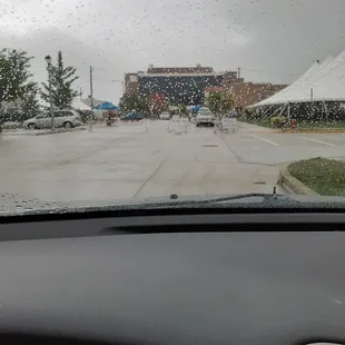 a view from inside a car