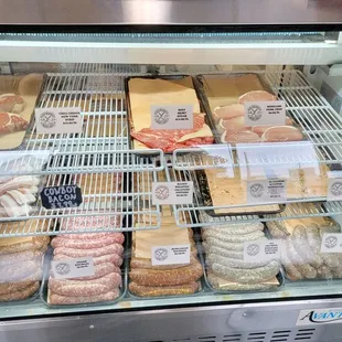 Fresh cooler next to the counter