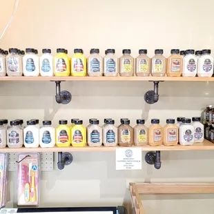 Shelf of dressings/condiments