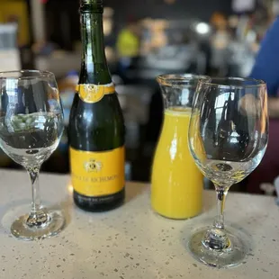 Bar area with Mimosa Bottle Service