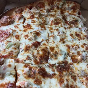 Supreme thin crust pizza