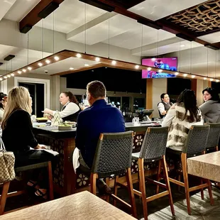 FABULOUS VIEW of restaurant from our elevated table !
