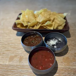 Chips and salsa. Complimentary