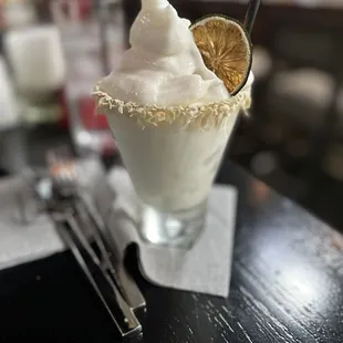 Toasted coconut margarita