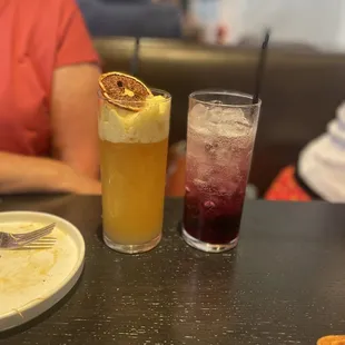 Mexican Mai Tai - Left Shirley Temple - Right