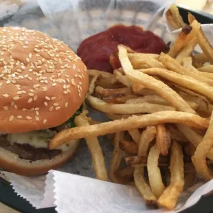 Excellent burger and fries