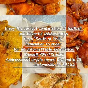 menu, chicken wings and fried chicken