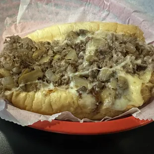 Double provy mushroom steak wit.