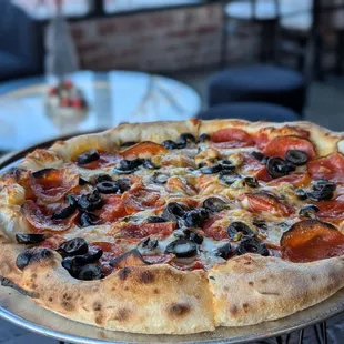 Pepperoni and olives