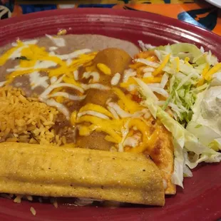 Pick three combo dinner - flauta, burrito, enchilada