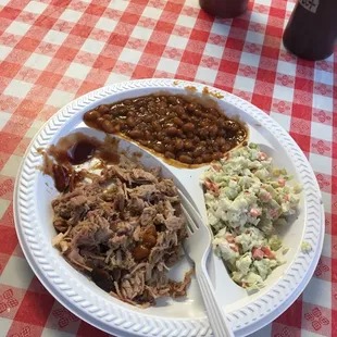 Lunch (meat and 2 sides) 7.50 and half and half sweet and unsweetened tea. This is amazing!!!