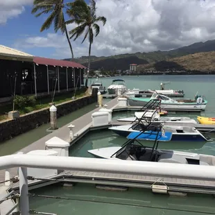 At the dock waiting for the boat ride