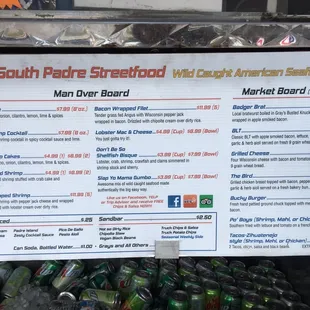 menu, sushi and sashimi