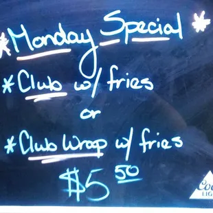 Come in 10am-3pm to enjoy our Monday sandwich special!