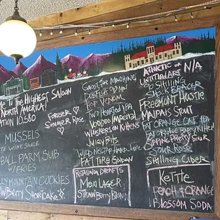 Beer menu