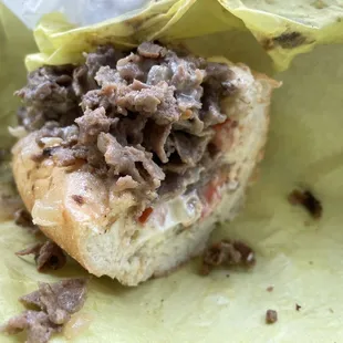 Second half of a delicious cheese steak