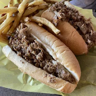 Philly Cheesesteak with fries.