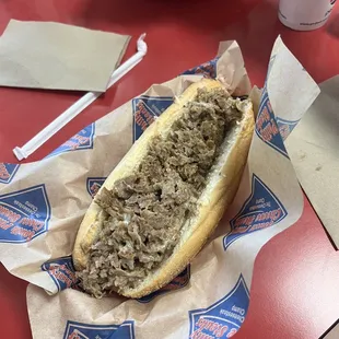 a hot dog and french fries