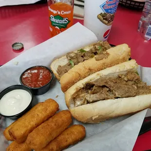 The works with mozzarella sticks