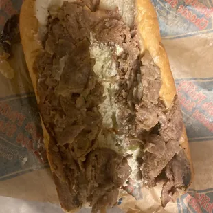 a half eaten sandwich