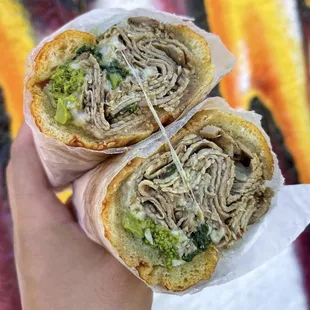 Roasted pork with broccoli rabe