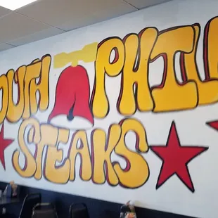 a sign in a restaurant
