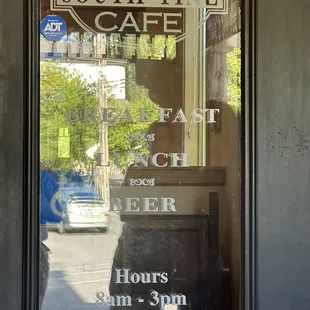 Front door to the restaurant