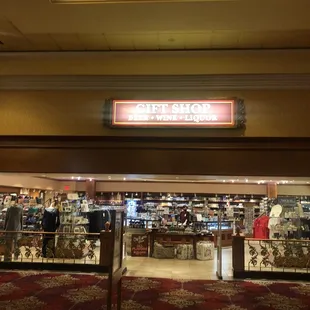 Well stocked gift shop