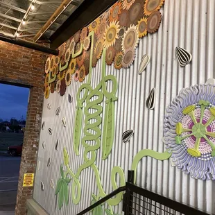 a mural on the side of a building