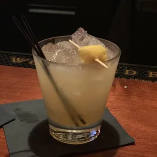 Bourbon, honey, and lemon