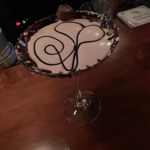 a chocolate covered martini