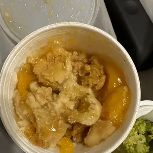 Peach Cobbler... OMG was so good