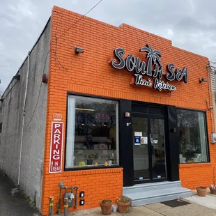 the front of the restaurant