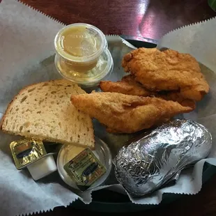 All you can eat Cod with accompanying sides