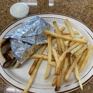Gyro Sandwich With French Fries!