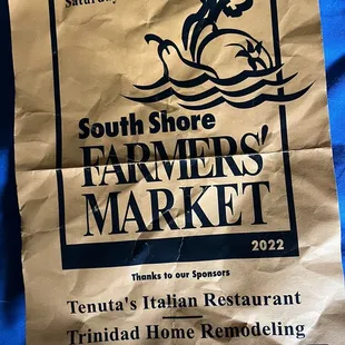 a sign for the market