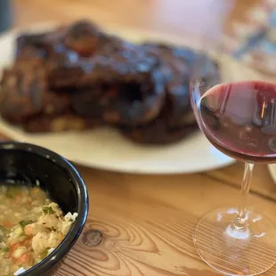 Steaks. Ceviche. Red