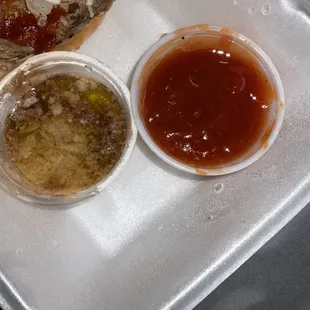 BBQ sauce and cinnamon butter