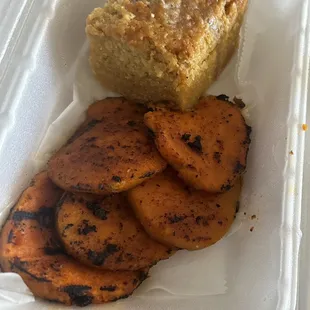Grilled Sweet Potatoes &amp; Honey Sweet Cornbread