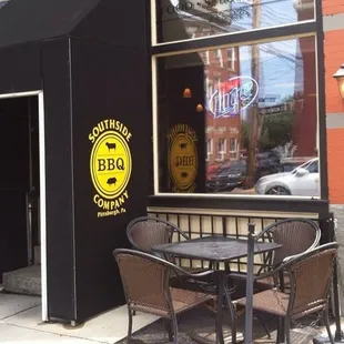 Outdoor seating is available, weather permitting. Please call for inquiry or visit our Facebook page. Thank you