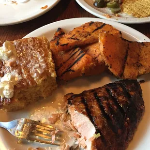 Smoked, griddled, delicious, salmon  I&apos;m not even a fish person. Salmon and cornbread fo life. So good. Do yourself a favor