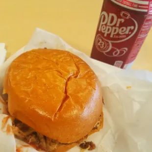 Pulled BBQ Chicken sandwich.