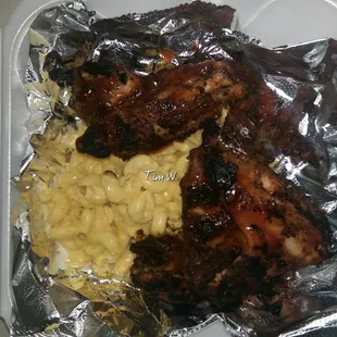 Huge smoked wings and Pepperjack Mac &amp; Cheese