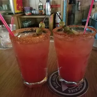My favorite drink to order spicy Clamato Caesar