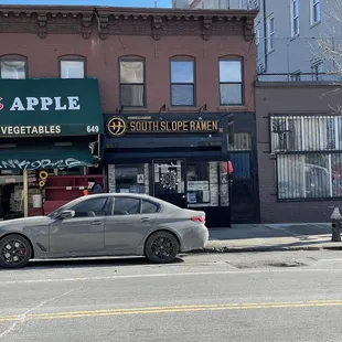 a car parked on the side of the road