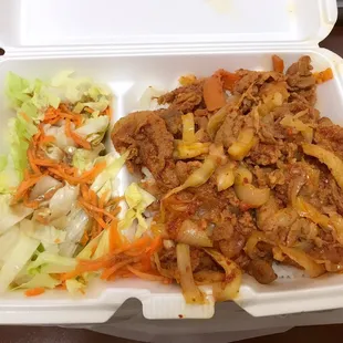 Friday Special - Korean Spicy Pork with Rice. Amazing! It tastes like my mom&apos;s recipe ^_^