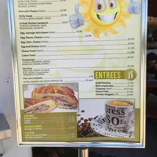 Their menu.