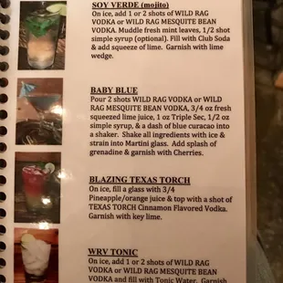 Drink Menu...