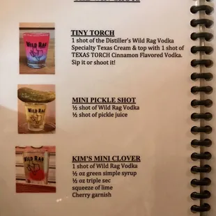 Drink Menu...